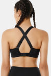 Amante Padded High Impact Anti Microbial Sports Bra  - Jet Black — thumbnail 3